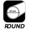 Irklentės irklo rankena Starboard Round Shaft Carbon 29 mm