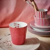 Porcelianinis puodelis Pip Studio Royal, ryškiai rožinis su rombiniu raštu, 230 ml