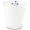 Porcelianinis puodelis Pip Studio Royal, baltas su auksiniais taškeliais, 230 ml