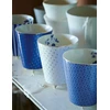 Porcelianinis puodelis Pip Studio Royal, mėlynas su rombiniu raštu, 230 ml