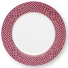 Porcelianinių lėkščių rinkinys Pip Studio, tamsiai rožinis su žvynelių raštu, 4 vnt., 26,5 cm