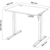 Elektrinis rašomasis stalas Spacetronik SPEO111BR Moris, 80 × 60 cm, kaimiško stiliaus