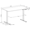 Elektrinis rašomasis stalas Spacetronik Moris 121BT, 120 × 60 cm