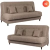 Sofa Mebel Elite 2 sofų-lovų komplektas NEPAL, 187 × 87 × 95 cm, rudas