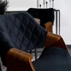 Fotelis Mebel Elite Aksomu aptraukta kėdė, juoda, riešuto spalvos