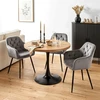 Mebel Elite Apvalus stalas LINO, Ø 100 cm, aukso ąžuolo spalvos ir juodas