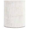 Mebel Elite Apvalus staliukas, Ø 38 cm, kreminis