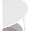 Mebel Elite Apvalus staliukas VARANO, Ø 55 cm, baltas