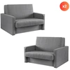 Mebel Elite Atlenkiamas miegamasis fotelis MILAN 2, 2 vnt., pilkas