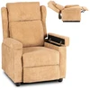 Mebel Elite Atlošiamas fotelis SPENCER, rudas, velvetinis