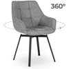 Mebel Elite Besisukanti kėdė LUNA 2, 57 × 57 × 90 cm, pilka