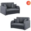 Mebel Elite Dvivietis miegamasis fotelis VERO 2, 2 vnt., pilkas