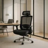 Mebel Elite Ergonominė pasukama kėdė DYLAN su TILT mechanizmu, juoda
