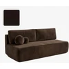 Mebel Elite Išskleidžiama sofa ARVETO, 207 cm, ruda, veliūrinė