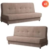Mebel Elite Išskleidžiama sofa-lova ARUBA, 2 vnt., 188 cm, ruda