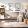 Mebel Elite Išskleidžiama sofa-lova ARUBA, 2 vnt., 188 cm, ruda