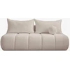 Mebel Elite Išskleidžiama sofa-lova SARIA, 207 × 86 cm, smėlio spalvos, bukle