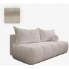 Mebel Elite Išskleidžiama sofa-lova SARIA, 207 × 86 cm, smėlio spalvos, bukle