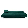 Mebel Elite Išskleidžiama sofa-lova SIGMA, žalia, veliūrinė
