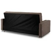 Mebel Elite Išskleidžiama sofa MALTA su patalynės dėže, 215 × 92 cm, ruda