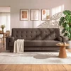 Mebel Elite Išskleidžiama sofa MALTA su patalynės dėže, 215 × 92 cm, ruda