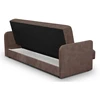 Mebel Elite Išskleidžiama sofa PORTO, miegamoji dalis 114 × 186 cm, ruda