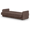 Mebel Elite Išskleidžiama sofa PORTO, miegamoji dalis 114 × 186 cm, ruda