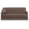 Mebel Elite Išskleidžiama sofa PORTO, miegamoji dalis 114 × 186 cm, ruda