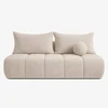 Mebel Elite Išskleidžiama sofa Saria, 207 × 86 cm, kreminė