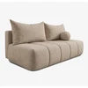 Mebel Elite Išskleidžiama sofa SARIA, 207 × 86 cm, kreminė, šenilinė