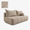 Mebel Elite Išskleidžiama sofa SARIA, 207 × 86 cm, kreminė, šenilinė