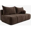 Mebel Elite Išskleidžiama sofa SARIA, 207 cm, ruda, veliūrinė