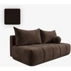 Mebel Elite Išskleidžiama sofa SARIA, 207 cm, ruda, veliūrinė