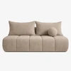 Mebel Elite Išskleidžiama sofa SARIA, 207 × 86 cm, kreminė, šenilinė