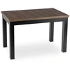 Mebel Elite Išskleidžiamas stalas, 120–160 cm, riešuto ir juodos spalvos