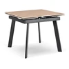 Mebel Elite Išskleidžiamas stalas LARES, keraminis stalviršis, 90–150 cm, ąžuolo ir juodos spalvos