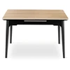 Mebel Elite Išskleidžiamas stalas SAMER, 120–160 × 80 cm, juodas / aukso ąžuolo
