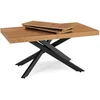 Mebel Elite Išskleidžiamasis stalas HAMPTON, 160–240 × 90 cm, aukso ąžuolo / juodas