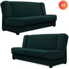 Sofa Mebel Elite Išskleidžiamų sofų-lovų komplektas PIANO, 2 vnt., žalias