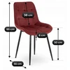 Mebel Elite Kėdė CHRIS, veliūrinė, bordo spalvos