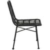 Mebel Elite Kėdė iš sintetinio ratano, 49 × 57 × 89 cm, juoda