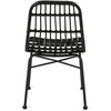 Mebel Elite Kėdė iš sintetinio ratano, 49 × 57 × 89 cm, juoda