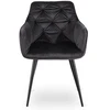 Mebel Elite Kėdė MODESTO, juoda, veliūrinio audinio