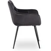 Mebel Elite Kėdė MODESTO, juoda, veliūrinio audinio