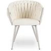 Fotelis Mebel Elite Kėdė su porankiais, 44 × 43 × 49 cm, kreminė