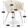 Fotelis Mebel Elite Kėdė su porankiais, 44 × 43 × 49 cm, kreminė
