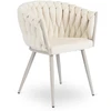 Fotelis Mebel Elite Kėdė su porankiais, 44 × 43 × 49 cm, kreminė