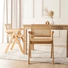 Mebel Elite Kėdė su porankiais MADERA, 52 × 55 × 75 cm, ąžuolo ir smėlio spalvos