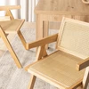 Mebel Elite Kėdė su porankiais MADERA, 52 × 55 × 75 cm, ąžuolo ir smėlio spalvos