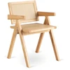 Mebel Elite Kėdė su porankiais MADERA, 52 × 55 × 75 cm, ąžuolo ir smėlio spalvos